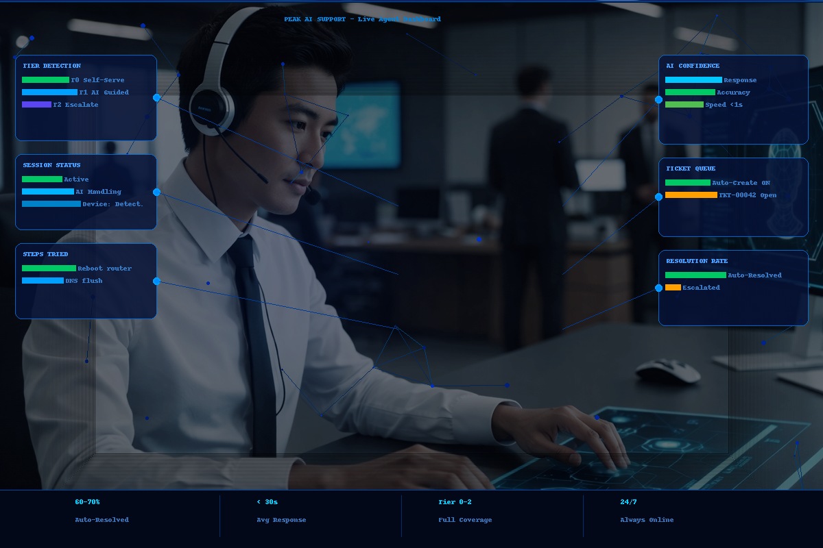 Support agent empowered by AI holographic assistants